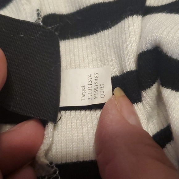 Who What Wear Swoop Neck Stripe Top SZ MD - Picture 7 of 8